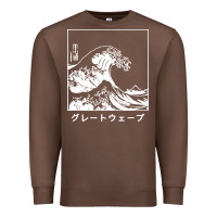 Chestnut the great wave off kanagawa Premium Sweatshirt - artisFamous