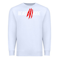 White beast mode Premium Sweatshirt - artisFamous