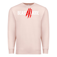 Pale Pink beast mode Premium Sweatshirt - artisFamous