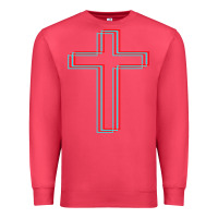 Cardinal A Neon Christian Cross Premium Sweatshirt - artisFamous