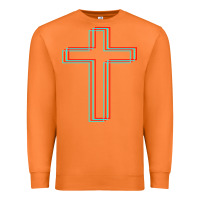 Carrot A Neon Christian Cross Premium Sweatshirt - artisFamous