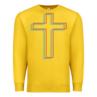 Lemon A Neon Christian Cross Premium Sweatshirt - artisFamous