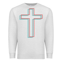 Oatmeal Heather A Neon Christian Cross Premium Sweatshirt - artisFamous