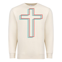 Sandshell A Neon Christian Cross Premium Sweatshirt - artisFamous