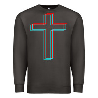 Smoke A Neon Christian Cross Premium Sweatshirt - artisFamous