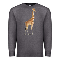 Charcoal Heather Giraffe Premium Sweatshirt - artisFamous