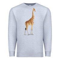 Heather Grey Giraffe Premium Sweatshirt - artisFamous
