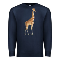 Navy Giraffe Premium Sweatshirt - artisFamous