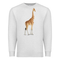 Oatmeal Heather Giraffe Premium Sweatshirt - artisFamous