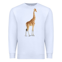 White Giraffe Premium Sweatshirt - artisFamous