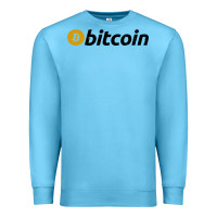 Ocean Blue vintage look bitcoin Premium Sweatshirt - artisFamous