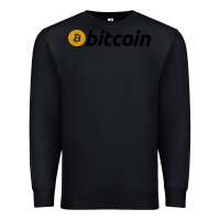 Black vintage look bitcoin Premium Sweatshirt - artisFamous