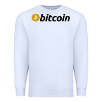 White vintage look bitcoin Premium Sweatshirt - artisFamous