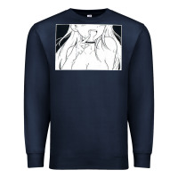 Navy anime eyes Premium Sweatshirt - artisFamous