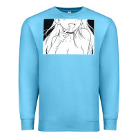Ocean Blue anime eyes Premium Sweatshirt - artisFamous