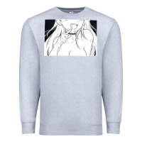 Heather Grey anime eyes Premium Sweatshirt - artisFamous
