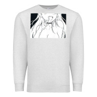 Oatmeal Heather anime eyes Premium Sweatshirt - artisFamous