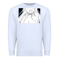 White anime eyes Premium Sweatshirt - artisFamous