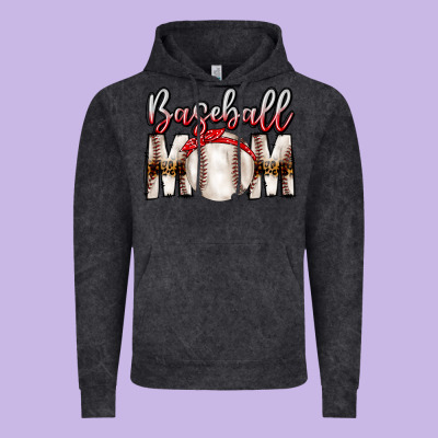 Baseball Mom Vintage Hoodie Designed By Cowhidedigitalart
