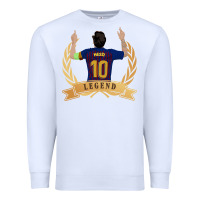 White Messi The Legend Premium Sweatshirt - artisFamous