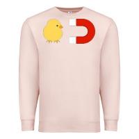 Pale Pink chick magnet Premium Sweatshirt - artisFamous