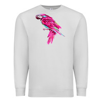 Dove Grey pink parrot T-shirts Premium Sweatshirt - artisFamous