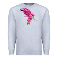 Heather Grey pink parrot T-shirts Premium Sweatshirt - artisFamous