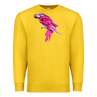 Lemon pink parrot T-shirts Premium Sweatshirt - artisFamous