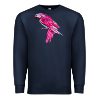 Navy pink parrot T-shirts Premium Sweatshirt - artisFamous