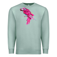 Seafoam pink parrot T-shirts Premium Sweatshirt - artisFamous