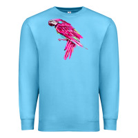 Ocean Blue pink parrot T-shirts Premium Sweatshirt - artisFamous