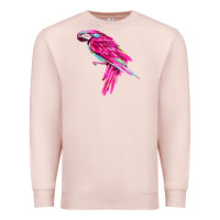 Pale Pink pink parrot T-shirts Premium Sweatshirt - artisFamous
