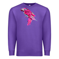 Purple pink parrot T-shirts Premium Sweatshirt - artisFamous