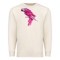 Sandshell pink parrot T-shirts Premium Sweatshirt - artisFamous