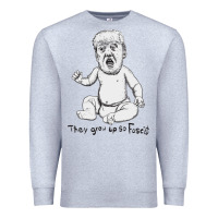 Heather Grey baby trump Premium Sweatshirt - artisFamous