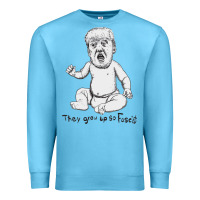 Ocean Blue baby trump Premium Sweatshirt - artisFamous