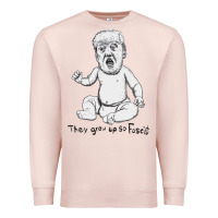 Pale Pink baby trump Premium Sweatshirt - artisFamous