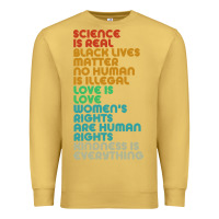 Antique Gold vintage, retro science is real, black lives matter Premium Sweatshirt - artisFamous