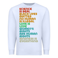 White vintage, retro science is real, black lives matter Premium Sweatshirt - artisFamous