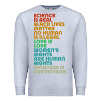 Heather Grey vintage, retro science is real, black lives matter Premium Sweatshirt - artisFamous