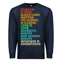 Navy vintage, retro science is real, black lives matter Premium Sweatshirt - artisFamous
