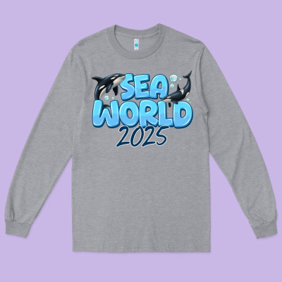 Sea World 2025 Long Sleeve Tee Designed By Cowhidedigitalart