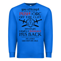 True Royal tabletop rpg d20 orc massage critical failure Premium Sweatshirt - artisFamous