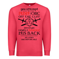 Cardinal tabletop rpg d20 orc massage critical failure Premium Sweatshirt - artisFamous