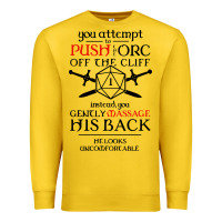 Lemon tabletop rpg d20 orc massage critical failure Premium Sweatshirt - artisFamous