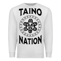 Oatmeal Heather white taino nation coqui sun boricua taino Premium Sweatshirt - artisFamous