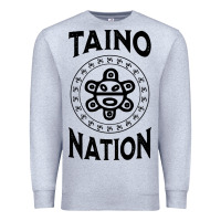 Heather Grey white taino nation coqui sun boricua taino Premium Sweatshirt - artisFamous