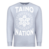 Heather Grey white taino nation coqui sun boricua taino Premium Sweatshirt - artisFamous