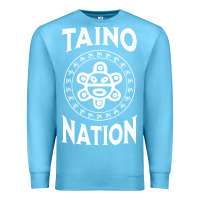 Ocean Blue white taino nation coqui sun boricua taino Premium Sweatshirt - artisFamous