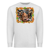 Oatmeal Heather highland cow Premium Sweatshirt - JahusDesignShop